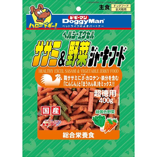 ヘルシーエクセル ササミ＆野菜ジャーキーフード 400g