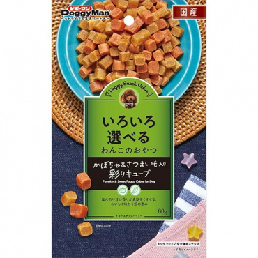 ドギースナックバリュー かぼちゃ＆さつまいも入り彩りキューブ 80g