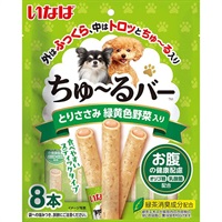 いなば ちゅ～るバー ととりささみ 緑黄色野菜入り お腹の健康配慮 8本［ちゅーる］