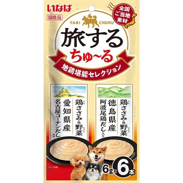 いなば 旅するちゅ～る 地鶏堪能セレクション 6g×6本 ［ちゅーる］