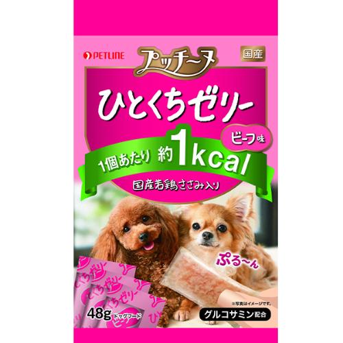 プッチーヌ ひとくちゼリー 国産若鶏ささみ入り ビーフ味 48g