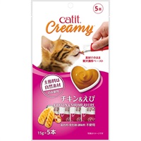 Catit Creamy チキン＆えび 15g×5本