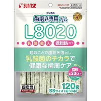 ゴン太の歯磨き専用ガム L8020乳酸菌入り クロロフィル入り 低脂肪タイプ SSサイズ 120g（約30本）