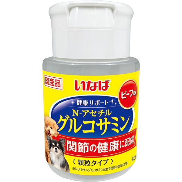 いなば 犬用 健康サポートボトル N-アセチルグルコサミン ビーフ味 80g