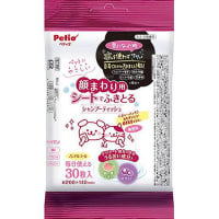 犬猫用 顔まわり用 シートでふきとる シャンプーティッシュ 30枚