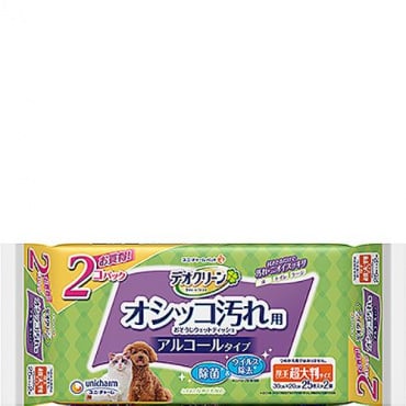 【あす宅】デオクリーン オシッコ汚れ用おそうじウェットティッシュ 大判 2個パック