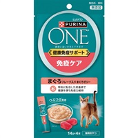 【あす宅】ピュリナワン キャット 健康免疫サポート 免疫ケア まぐろフレーク入りまぐろゼリー 14g×4本