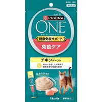 【あす宅】ピュリナワン キャット 健康免疫サポート 免疫ケア チキンペースト 14g×4本