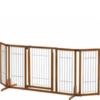 木製おくだけドア付ペットゲートH ワイド ブラウン