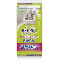 【あす宅】デオトイレ 複数ねこ用消臭・抗菌シート 8枚