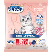 【あす宅】デオサンド 香りで消臭する紙砂 ピュアフローラルの香り 4.8L