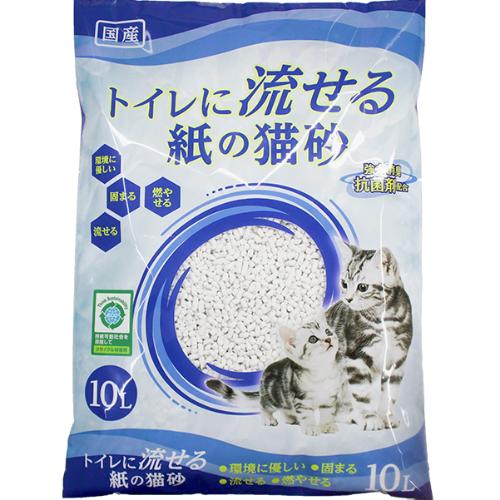 トイレに流せる紙の猫砂 10L