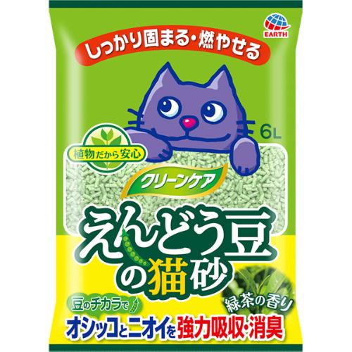 クリーンケア えんどう豆の猫砂 緑茶の香り 6L | ペットの専門店