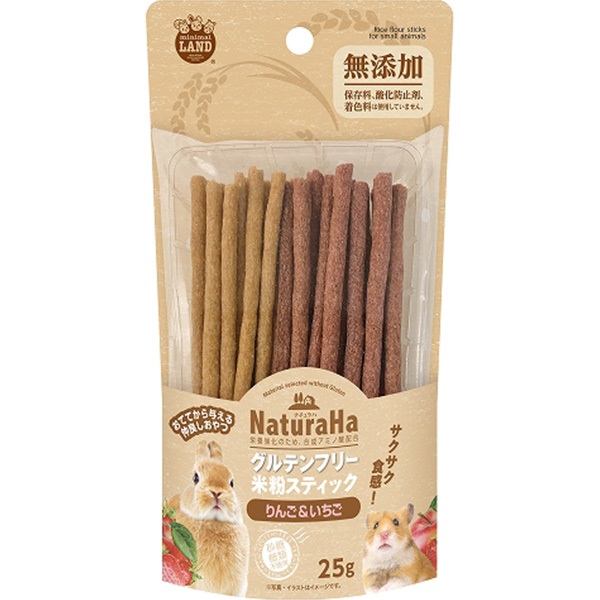 ナチュラハ グルテンフリー 米粉スティック りんご＆いちご 25g