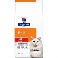 【取寄せ】［特別療法食］ヒルズ プリスクリプション・ダイエット 猫用 尿ケア c/d マルチケア コンフォート フィッシュ入り ドライ 500g