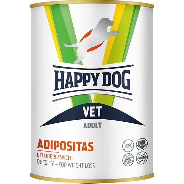 ［食事療法食］HAPPY DOG VET アディポシタス（肥満ケア） ウェット缶 400g ［ハッピードッグ］