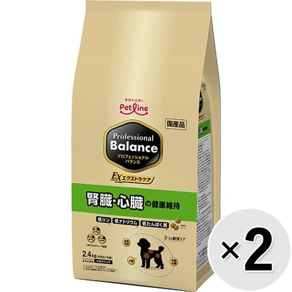 【セット販売】プロフェッショナル・バランス エクストラケア 腎臓・心臓の健康維持 2.4kg（400g×6袋）×2コ