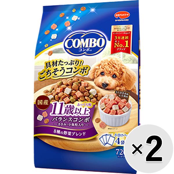 ・小さく食べやすい「ミニ角切りささみ粒」と、カルシウム豊富な小魚が入った「角切り小魚粒」入り・シニア犬のための、やわらかふっくら食感粒。8種の野菜入り。・11歳以上のシニア犬に適した栄養バランスレシピ