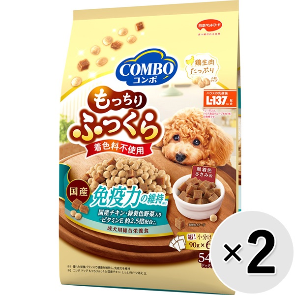 【セット販売】コンボ ドッグ もっちりふっくら 免疫力の維持 540g（90g×6袋入）×2コ