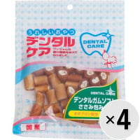 【セット販売】うれしいおやつ デンタルケア デンタルガムソフト ささみ包み プチ 100g×4コ