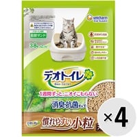 【あす宅】【ケース販売】デオトイレ 消臭・抗菌チップ天然木 慣れやすい小粒 3.8L×4袋