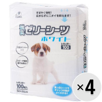 【ケース販売】脱臭ゼリーシーツ ホワイト レギュラー 100枚×4コ