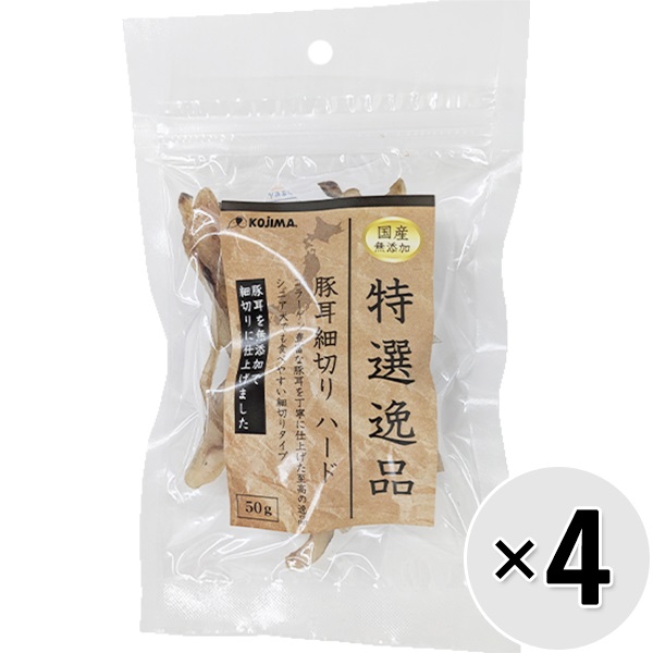 【セット販売】特選逸品 豚耳細切り ハード 50g×4コ