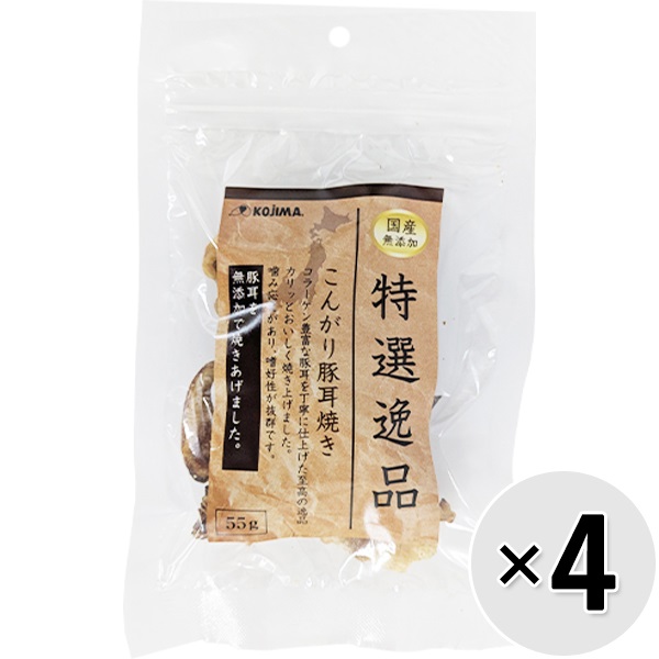 【セット販売】特選逸品 こんがり豚耳焼き 55g×4コ