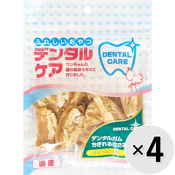 【セット販売】うれしいおやつ デンタルケア デンタルガム ちぎれるささみ包み 60g×4コ