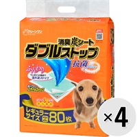 【ケース販売】クリーンワン 消臭炭シート ダブルストップ レギュラー 80枚×4コ