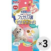 【セット販売】ネコちゃんのための乳酸菌のちから 生後3ヶ月からのフェカリス菌 プチクランチ シーフードミックス （5g×6袋入）×3コ
