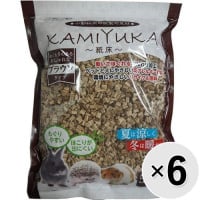 【セット販売】クリーンモフ 小動物用の紙製の床材 KAMIYUKA ～紙床～ ブラウンタイプ 500g×6コ