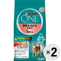 【セット販売】ピュリナワン キャット 美味を求める成猫用 1歳以上 サーモン＆ツナ 2.0kg（500g×4）×2コ