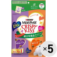 【セット販売】モンプチ クリスピーキッス バラエティパック 総合栄養食 キャットニップ入り 2種のアソート 126g×5コ