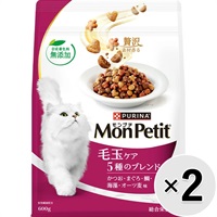 【あす宅】【セット販売】モンプチ バッグ 毛玉ケア 5種のブレンド 600g×2コ
