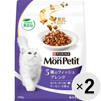 【あす宅】【セット販売】モンプチ バッグ 5種のフィッシュブレンド 600g×2コ