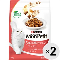 【あす宅】【セット販売】モンプチ バッグ 5種のお腹にやさしいブレンド600g×2コ
