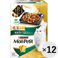 【あす宅】【ケース販売】モンプチ ボックス 毛玉ケア 厳選かつおだし入り 190g×12コ