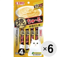 【セット販売】チャオ 焼かつおちゅ～る 本格だし味 （8g×4本）×6コ ［ちゅーる］