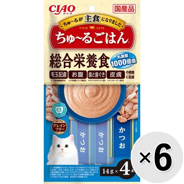 【セット販売】チャオ ちゅ～るごはん かつお（14g×4本）×6コ ［ちゅーる］