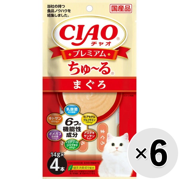【セット販売】チャオ プレミアムちゅ～る まぐろ （14g×4本）×6コ ［ちゅーる］