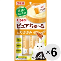 【セット販売】チャオ ピュアちゅ～る とりささみ （14g×4本）×6コ ［ちゅーる］