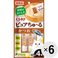【セット販売】チャオ ピュアちゅ～る かつお （14g×4本）×6コ ［ちゅーる］
