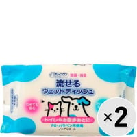 【セット販売】クリーンワン 流せるウェットティッシュ 80枚×2コ