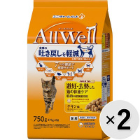 【セット販売】All Well 避妊・去勢した猫の体重ケア 筋肉の健康維持用 チキン味 挽き小魚とささみフリーズドライパウダー入り 750g×2コ