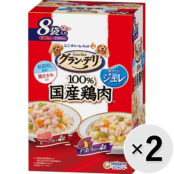 グラン・デリ パウチ 国産鶏ささみ (80g×8袋)×2コ