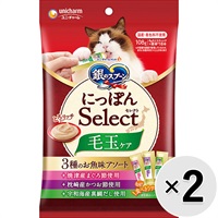 【あす宅】【セット販売】銀のスプーン 三ツ星グルメ にっぽんSelect とろリッチ 毛玉ケア 3種のお魚味アソート 108g（6g×18本）×2コ