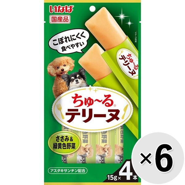 【セット販売】いなば ちゅ～るテリーヌ ささみ＆緑黄色野菜 （15g×4本）×6コ  ［ちゅーる］