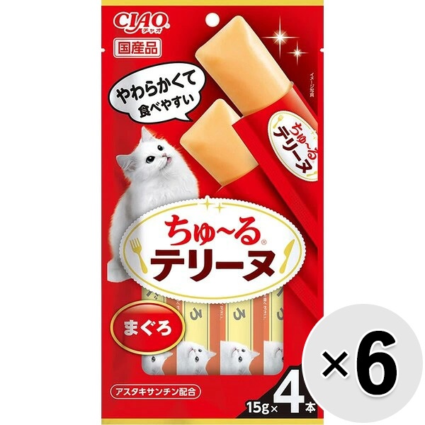 【セット販売】チャオ ちゅ～るテリーヌ まぐろ （15g×4本）×6コ ［ちゅーる］