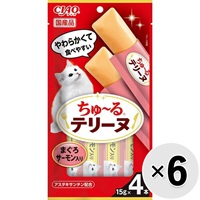【セット販売】チャオ ちゅ～るテリーヌ まぐろ サーモン入り （15g×4本）×6コ ［ちゅーる］